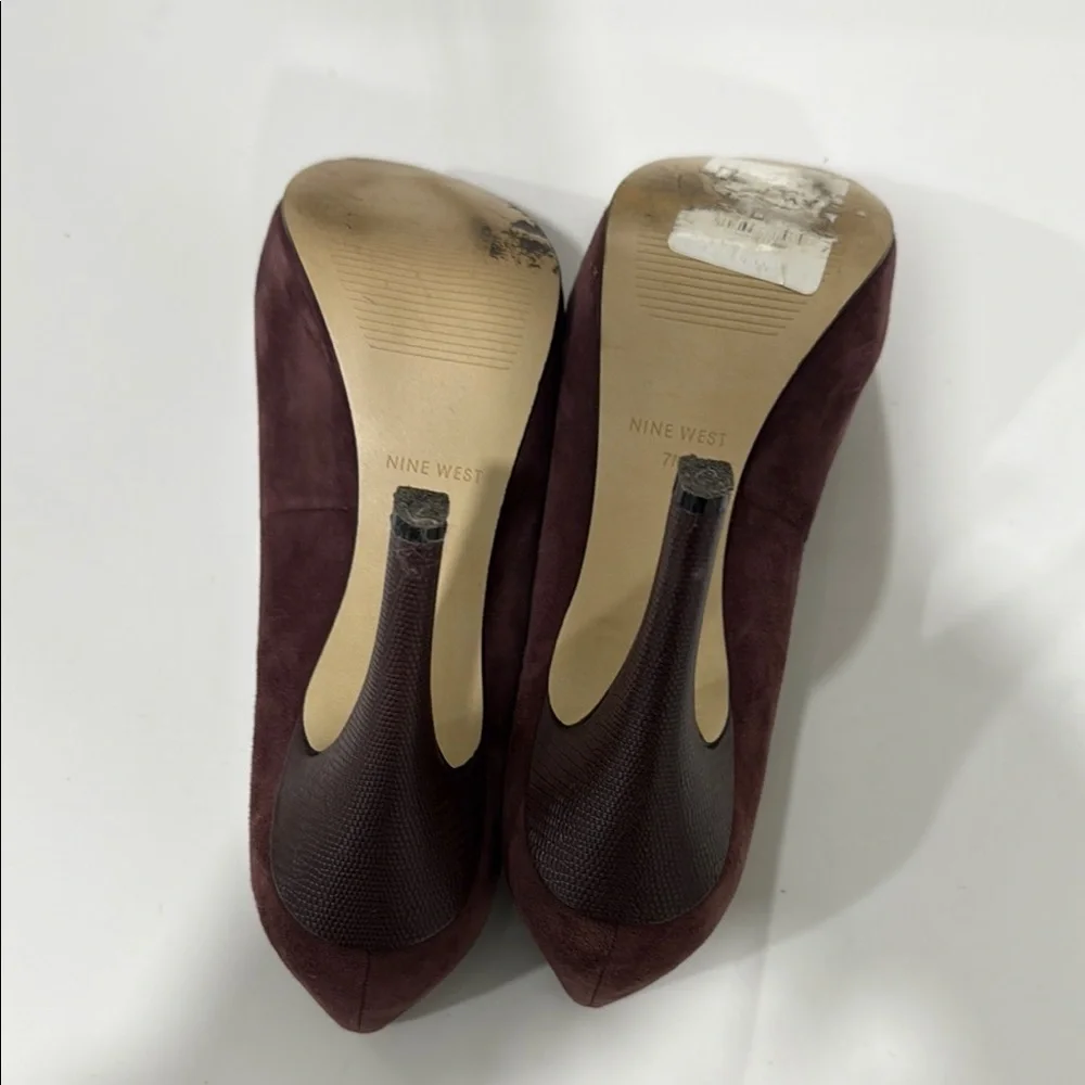 Nine West Women's Peep Toe Heels - Brown - Picture 5 of 7